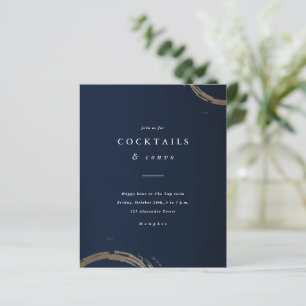 Papier Invitation à un dîner de cocktail Budget Gold
