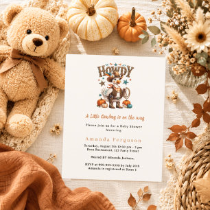 Papier Invitation à une baby shower Cowboy automne wester