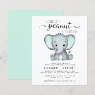 Papier Invitation à une baby shower virtuelle Budget Elep