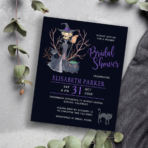 Papier Invitation à une fête prénuptiale de sorcière d'Ha