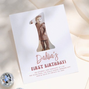 Papier Invitation anniversaire 1ère année Budget Groovy O