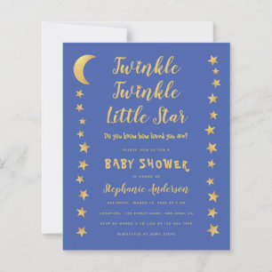 Papier Invitation au Baby shower Budget Little Star Twink