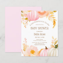 Invitation au Baby shower d'automne du Citrouille