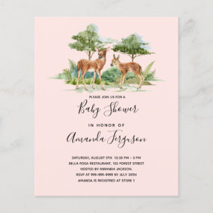 Papier Invitation au baby shower du budget des cerfs d'an