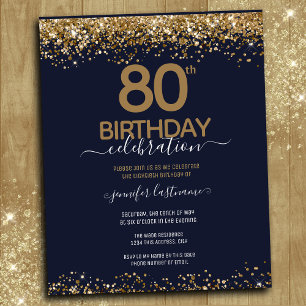 Papier Invitation au budget de la fête du 80e anniversair