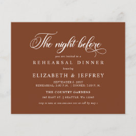 Papier Invitation au dîner de répétition la veille au bud