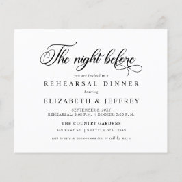 Papier Invitation au dîner de répétition la veille du bud