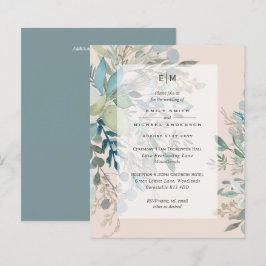 Papier Invitation au mariage avec cérémonie et réception 