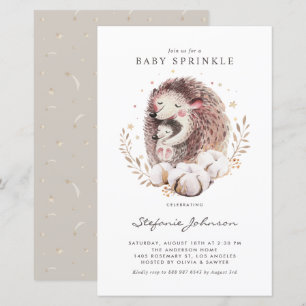 Papier Invitation Baby shower de Hérisson pour maman et b