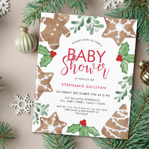 Papier Invitation Baby shower de Noël Budget
