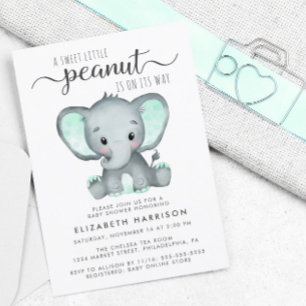 Papier Invitation Baby shower Eléphant Budget