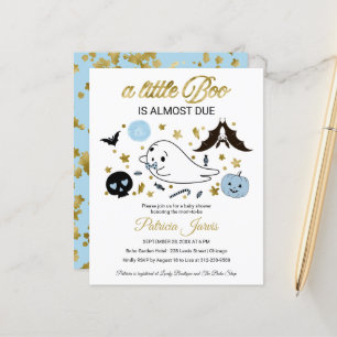 Papier Invitation Baby shower Halloween Budget fantôme