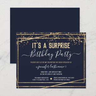 Papier Invitation Budget de fête d'anniversaire surprise