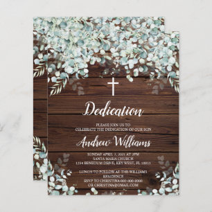 Papier Invitation Budget Eucalyptus & Dedication Bois