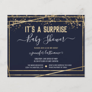 Papier Invitation budgétaire de Baby shower surprise