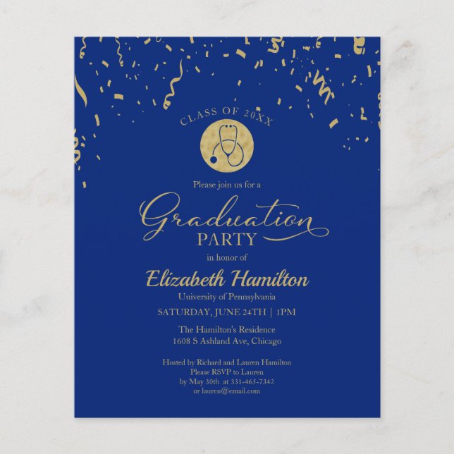 Papier Invitation budgétaire École de soins infirmiers Gr (Devant)