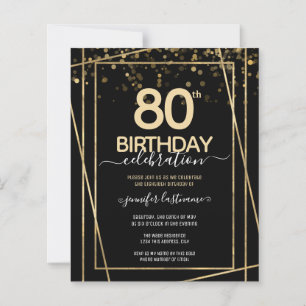 Papier Invitation budgétaire pour la 80e fête d'anniversa