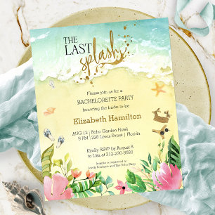 Papier Invitation budgétaire Tropical Bachelorette Party