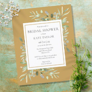 Papier Invitation Chic et Économique avec Décoration Doré