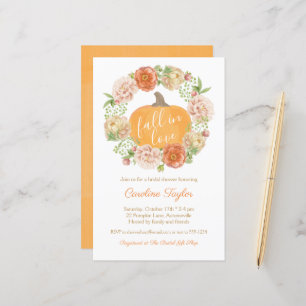 Papier Invitation citrouille Automne Wreath Bridal Show
