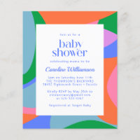 Invitation d'Baby shower Abstrait de couleur clair