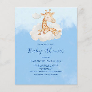 Papier Invitation de Baby Shower à petit budget pour garç
