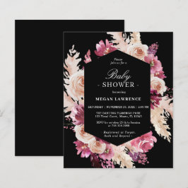 Papier Invitation de Baby Shower Bohème Florale à Petit B