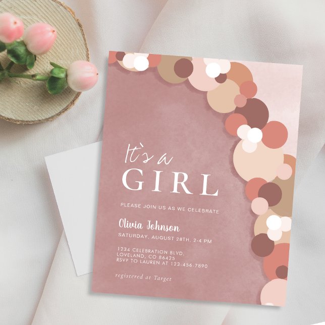 Papier Invitation de Baby shower Boho Elegant Budget (Créateur téléchargé)