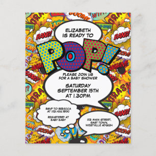 Papier Invitation de Baby Shower 'Budget Fun Ready to Pop