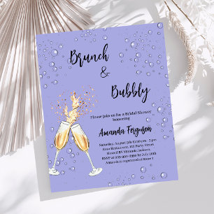 Papier Invitation de baby shower dansant dans un cadre bl