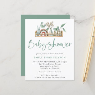 Papier Invitation de Baby shower d'armature Boho Budget