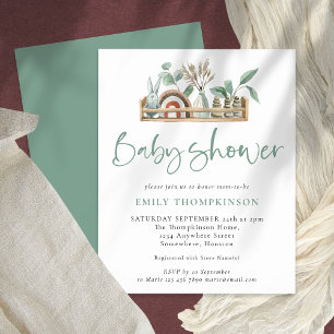Papier Invitation de Baby shower d'armature Boho Budget