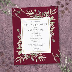 Papier Invitation de Baby Shower de mariage abordable ave