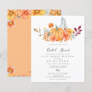 Papier Invitation de Baby Shower de Mariée de Citrouilles