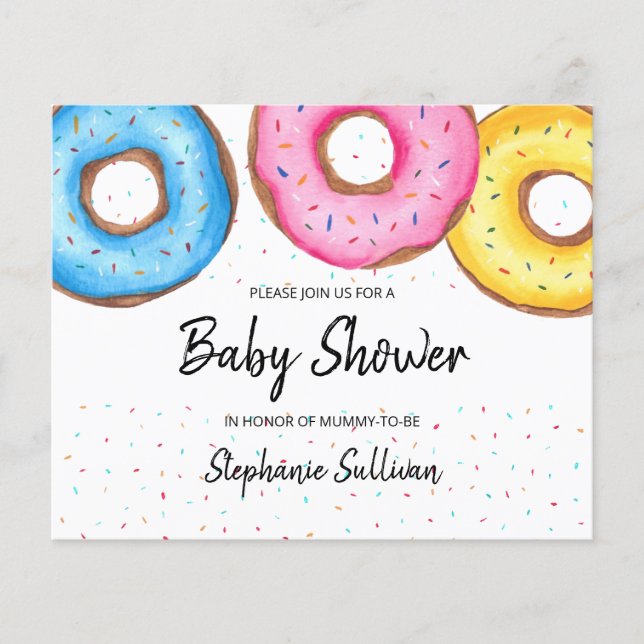 Papier Invitation de Baby shower des résultats budgétaire (Devant)