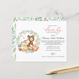Papier Invitation de baby shower économique sur Woodland