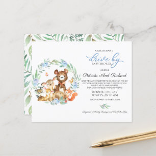 Papier Invitation de baby shower économique sur Woodland