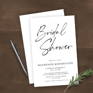 Papier Invitation de Baby Shower Élégante Minimaliste PET