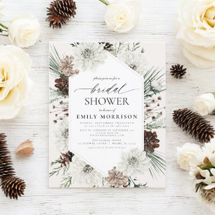 Papier Invitation de Baby Shower Hivernal Économique et É