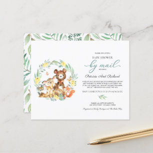 Papier Invitation de baby shower par courrier à petit bud
