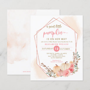 Papier Invitation de Baby shower petit Citrouille