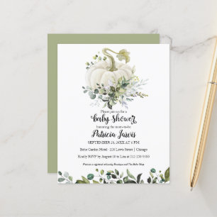 Papier Invitation de Baby Shower sur le Budget de Citroui