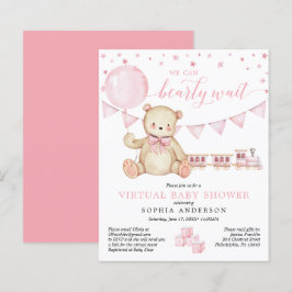 Papier Invitation de Baby Shower Virtuelle Économique Our