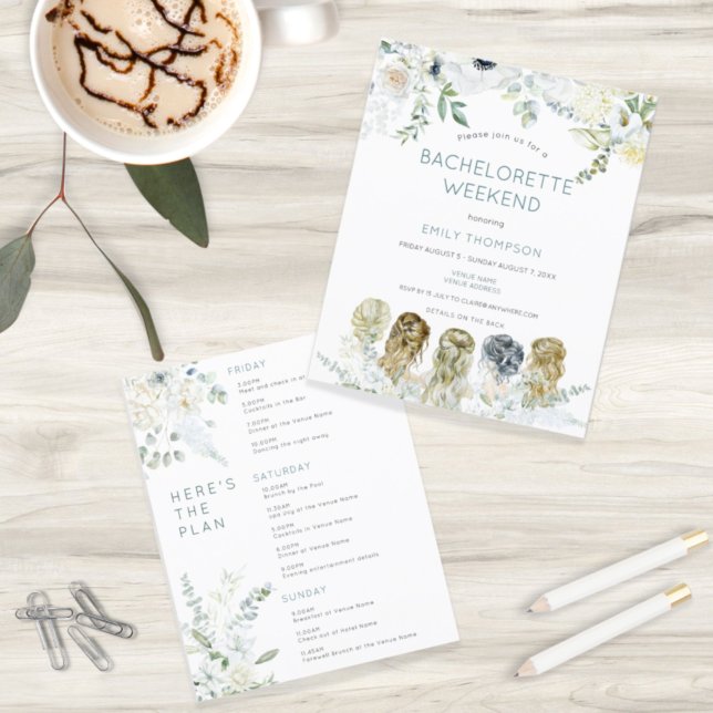 Papier Invitation de bachelorette itinérante pour filles  (Créateur téléchargé)