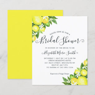 Papier Invitation de bapteme de mariage pas chère Citron
