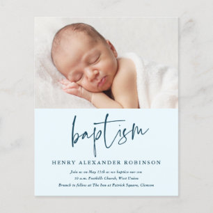 Papier Invitation de baptême pour garçon de style moderne