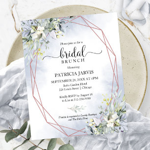 Papier Invitation de brunch de mariage économique au euca