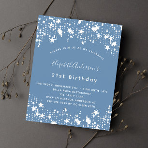 Papier Invitation de budget d'anniversaire d'étoiles de b