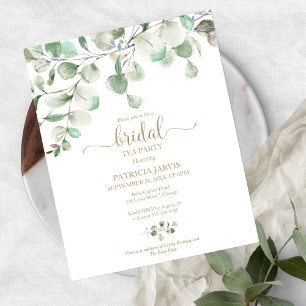 Papier Invitation de budget de fête de thé de mariage de