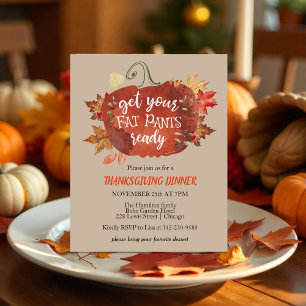 Papier Invitation de budget de Thanksgiving pour obtenir 